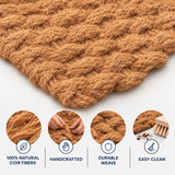 Pinal Coastal Farmhouse Handwoven Lattice Coir Mat