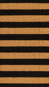 Infinite Modern Coastal Striped Coir Area Rug