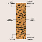 Liora Modern Classic Animal-spot Bordered Coir Area Rug
