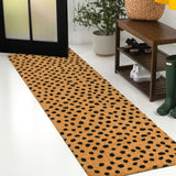 Liora Modern Classic Animal-spot Bordered Coir Area Rug