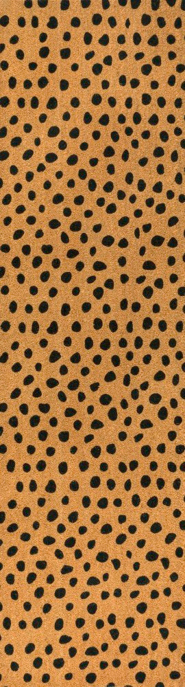 Liora Modern Classic Animal-spot Bordered Coir Area Rug