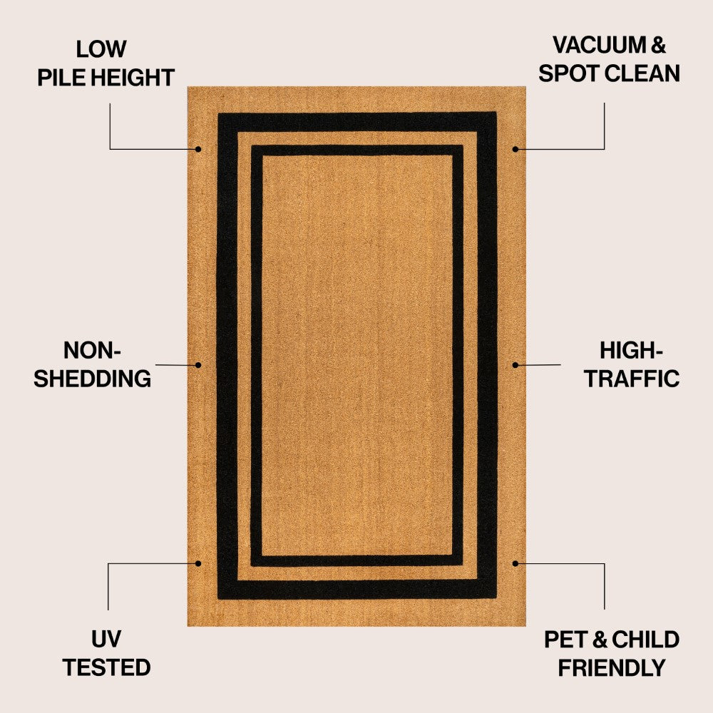 Amara Modern Classic Double Border Area Rug