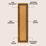 Amara Modern Classic Double Border Area Rug