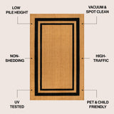 Amara Modern Classic Double Border Area Rug