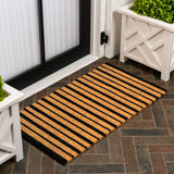 Arlina Modern Classic Ticking Stripe Coir Area Rug