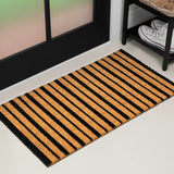 Arlina Modern Classic Ticking Stripe Coir Area Rug