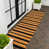 Arlina Modern Classic Ticking Stripe Coir Area Rug