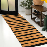 Arlina Modern Classic Ticking Stripe Coir Area Rug