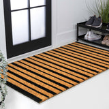 Arlina Modern Classic Ticking Stripe Coir Area Rug