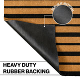 Arlina Modern Classic Ticking Stripe Coir Area Rug
