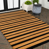 Arlina Modern Classic Ticking Stripe Coir Area Rug