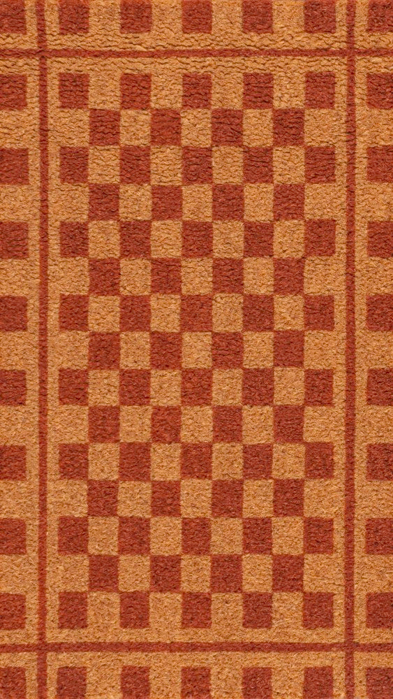 Northfield Classic Farmhouse Checkerboard Coir Area Rug