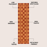 Northfield Classic Farmhouse Checkerboard Coir Area Rug