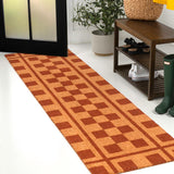 Northfield Classic Farmhouse Checkerboard Coir Area Rug
