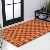 Northfield Classic Farmhouse Checkerboard Coir Area Rug