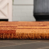 Northfield Classic Farmhouse Checkerboard Coir Area Rug
