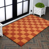 Winters Classic Farmhouse Checkered Coir Area Rug