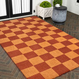 Winters Classic Farmhouse Checkered Coir Area Rug