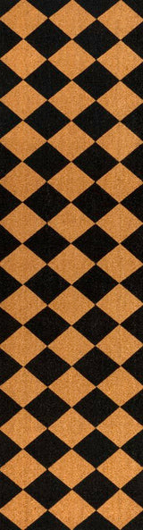 Drake Modern Classic Diamond-patterned Coir Area Rug