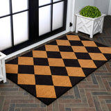 Drake Modern Classic Diamond-patterned Coir Area Rug
