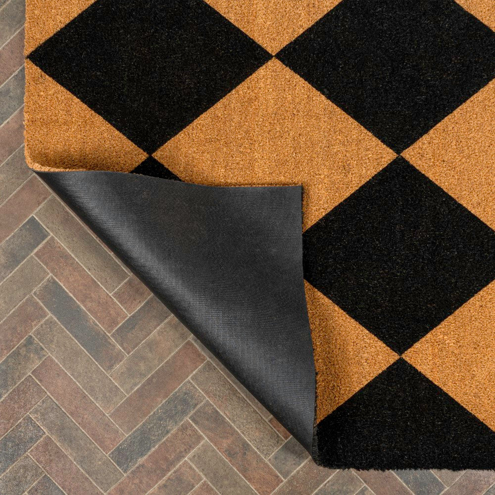 Drake Modern Classic Diamond-patterned Coir Area Rug