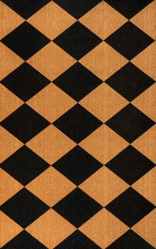 Drake Modern Classic Diamond-patterned Coir Area Rug