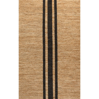 Zoya Rustic Beach House Wide Ticking Stripe Jute Area Rug