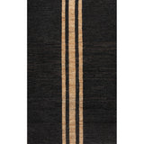 Zoya Rustic Beach House Wide Ticking Stripe Jute Area Rug
