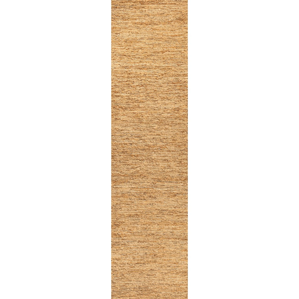 Kasv Rustic Farmhouse Woven Jute Solid Area Rug
