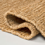Kasv Rustic Farmhouse Woven Jute Solid Area Rug