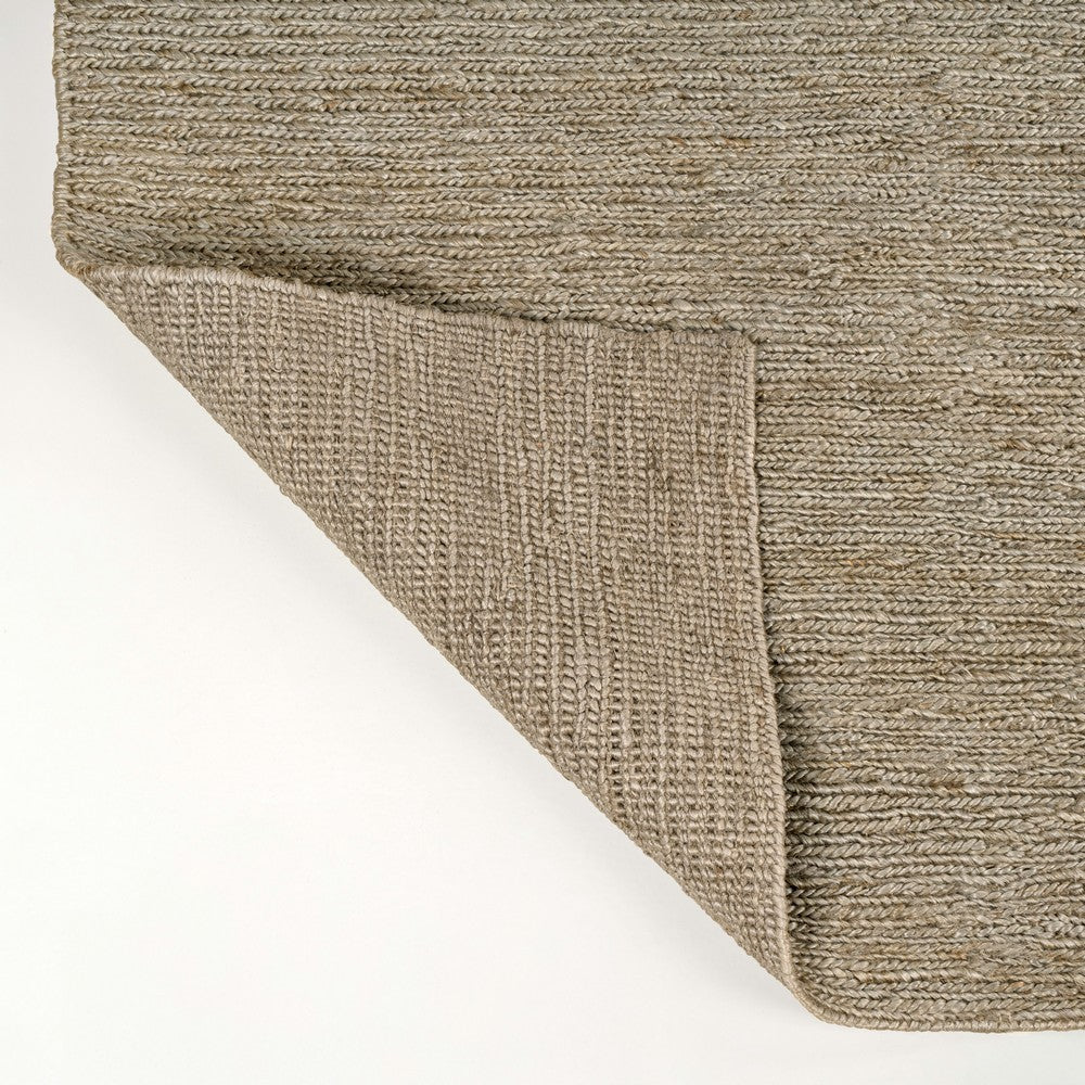 Kasv Rustic Farmhouse Woven Jute Solid Area Rug