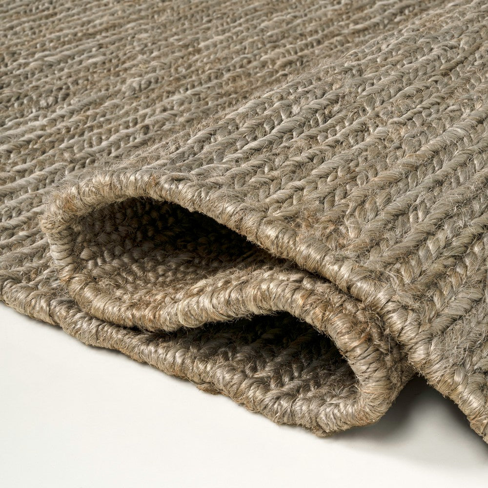 Kasv Rustic Farmhouse Woven Jute Solid Area Rug