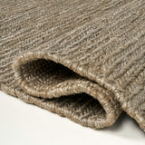 Kasv Rustic Farmhouse Woven Jute Solid Area Rug