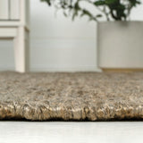 Kasv Rustic Farmhouse Woven Jute Solid Area Rug