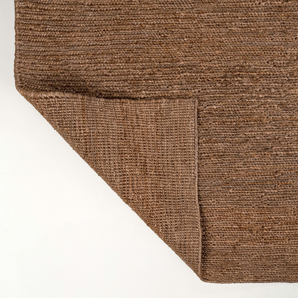 Kasv Rustic Farmhouse Woven Jute Solid Area Rug