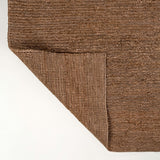 Kasv Rustic Farmhouse Woven Jute Solid Area Rug
