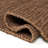 Kasv Rustic Farmhouse Woven Jute Solid Area Rug