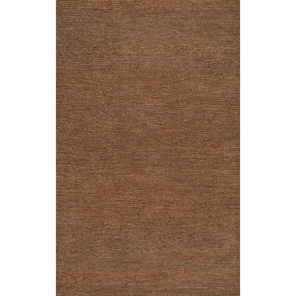 Kasv Rustic Farmhouse Woven Jute Solid Area Rug