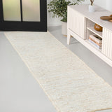 Kasv Rustic Farmhouse Woven Jute Solid Area Rug