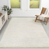 Kasv Rustic Farmhouse Woven Jute Solid Area Rug