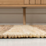 Jayon Rustic Farmhouse Woven Jute Stripe Area Rug