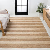 Jayon Rustic Farmhouse Woven Jute Stripe Area Rug