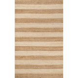 Jayon Rustic Farmhouse Woven Jute Stripe Area Rug