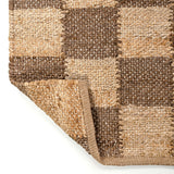 Rudra Modern Farmhouse Woven Jute Checkerboard Area Rug