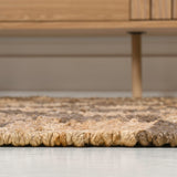 Rudra Modern Farmhouse Woven Jute Checkerboard Area Rug