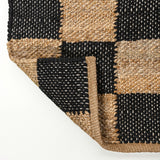 Rudra Modern Farmhouse Woven Jute Checkerboard Area Rug
