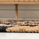 Rudra Modern Farmhouse Woven Jute Checkerboard Area Rug