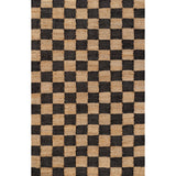 Rudra Modern Farmhouse Woven Jute Checkerboard Area Rug