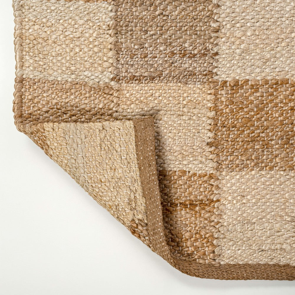 Rudra Modern Farmhouse Woven Jute Checkerboard Area Rug