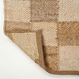 Rudra Modern Farmhouse Woven Jute Checkerboard Area Rug